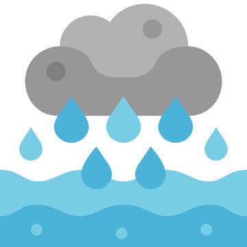 Heavy Rain Flat Icon