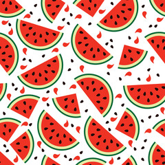 vector watermelon seamless background pattern