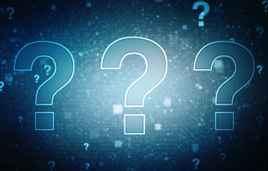 2d illustration question mark background