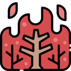 wildfire filled outline icon