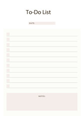 Beige Minimalist To-Do List Planner