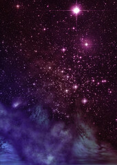 Naklejka premium Small part of an infinite star field