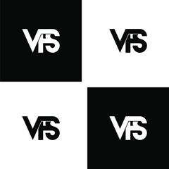 vfs letter initial monogram logo design set