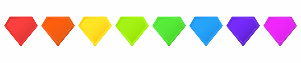 Colorful superhero logo icon set. Blank super hero badge sign. Shield symbol. Template for your design. Vector illustration © Gurt