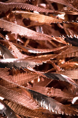 Copper scrap shaving recyclable materials
