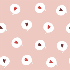 A dialog box with a heart seamless pattern, lovely romantic background, great for Valentine's Day.
