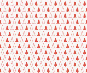 Christmas trees. Seamless pattern. Vector