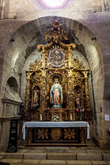 Fototapeta na wymiar Interior of Cathedral of Santa Maria de la Asuncion in Caceres, Extremadura, Spain