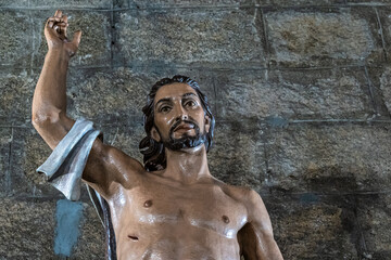 Fototapeta na wymiar Interior of the Basilica of Santa Eulalia in Merida, Extremadura, Spain