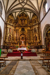 Fototapeta na wymiar Interior of Our Lady of the Candelaria church in Zafra. Badajoz. Spain. Europe.