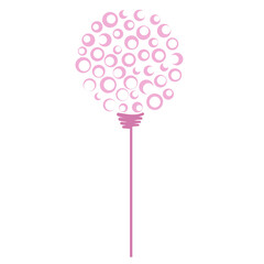 Abstract dandelion hand drawn for spring design