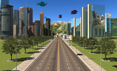 3d image of the city