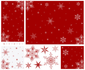 abstract snowflake drawing, blank template for a social network post, christmas card layout, background image, christmas illustration, desktop wallpaper, place for text