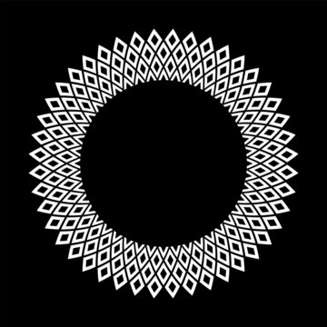 recommend clip art: Decorative geometric circle pattern. Round frame.