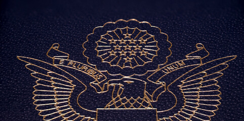 Great Seal of the USA on the US passport