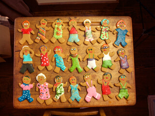 colorful gingerbread people