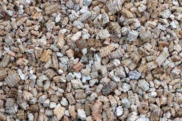 Exfoliated vermiculite mineral used in gardening 