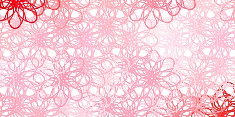 Light Red vector template with curved lines.