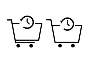 Shopping cart history. recent shopping. Illustration vector