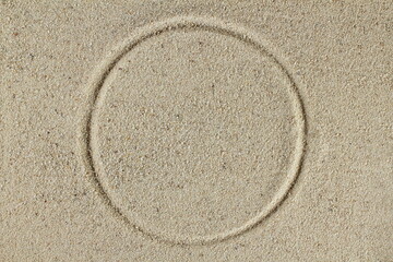 Fototapeta na wymiar circle sea sand texture background