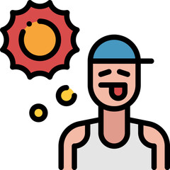 hot filled outline icon