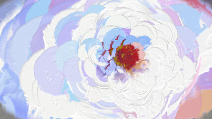 Waterlily Botanical Flower 3D Rendering