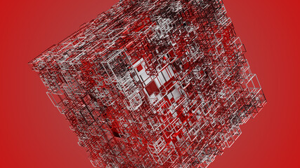 3D Abstract Cube Background and Wallpaper Design