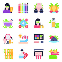 Pack of Spa Flat Icons

