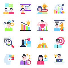 Pack of Business and Trainings Flat Icons

