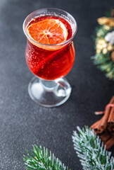 mulled wine sparkling holiday christmas cocktail party grog wine spices new year drink cinnamon...
