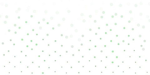 Light green vector doodle texture with flowers.