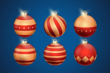 realistic christmas ball ornament vector design illustration