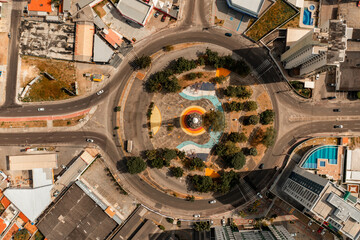 aerial image with drone of the city of Aracaju in Sergipe Brazil - obrazy, fototapety, plakaty