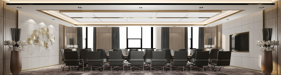 3d render of office meeting room, board room
