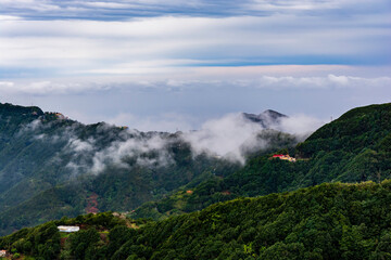 Mountains and valleys of Anaga, Tenerife, Canary Islands. A cloudy day