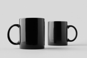 Black mug mockup.