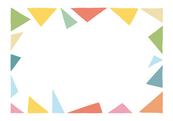 Frame with colorful triangles on the edges.