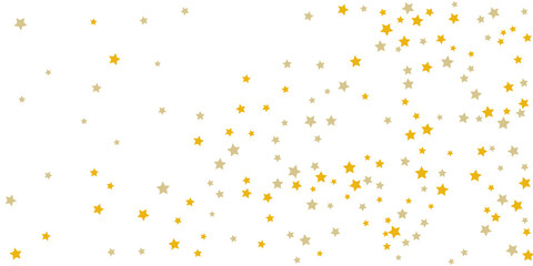 Star confetti. Golden casual confetti background. Bright design pattern. Vector template with gold stars.