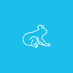 koala logo vector template line art