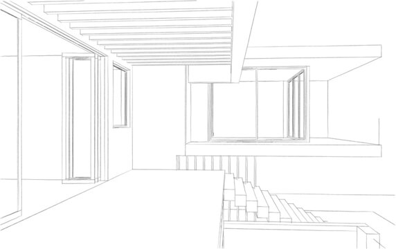 sketch of house