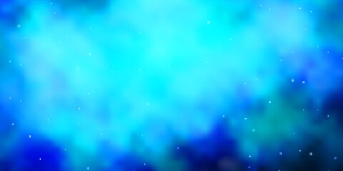 Obraz na płótnie Canvas Dark BLUE vector background with small and big stars.