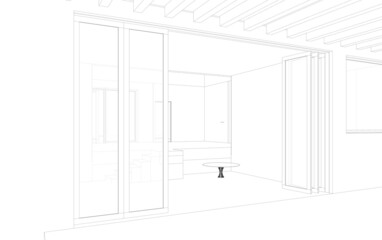 sketch of a room