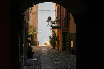 Narrow street in  Comacina village