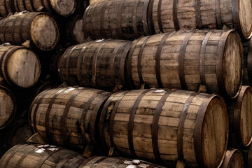 Wine barrels on old cellar