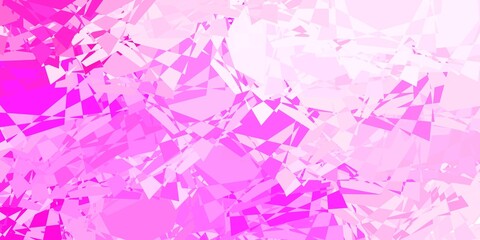 Light Pink, Yellow vector background with polygonal forms.