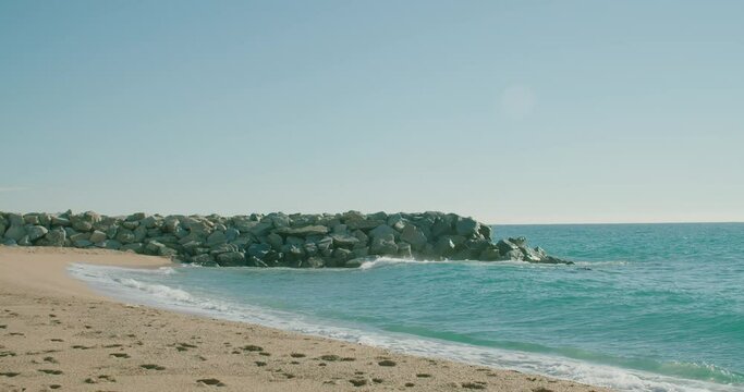 Shot from the coast on a sunny morning