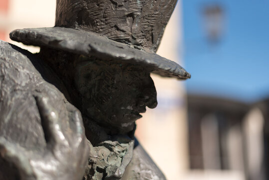 Statue of E.T.A. Hoffmann in downtown Bamberg
