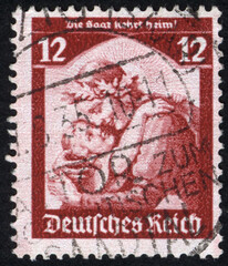 Postage stamps of the German Empire. Stamp printed in the German Empire. Stamp printed by German Empire.