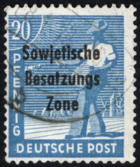 Postage stamps of the German Empire. Stamp printed in the German Empire. Stamp printed by German Empire.