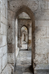 Obraz premium Walk through the facade of the gothic Cathedral in Regensburg